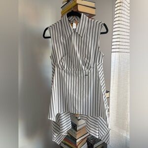 NWT OFF WHITE x Virgil Abloh Striped Sleeveless Blouse Sz 40 IT